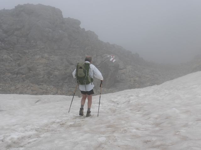 Descent from the Col de Louvie (our friend, Al Peters, who hiked this day with us)