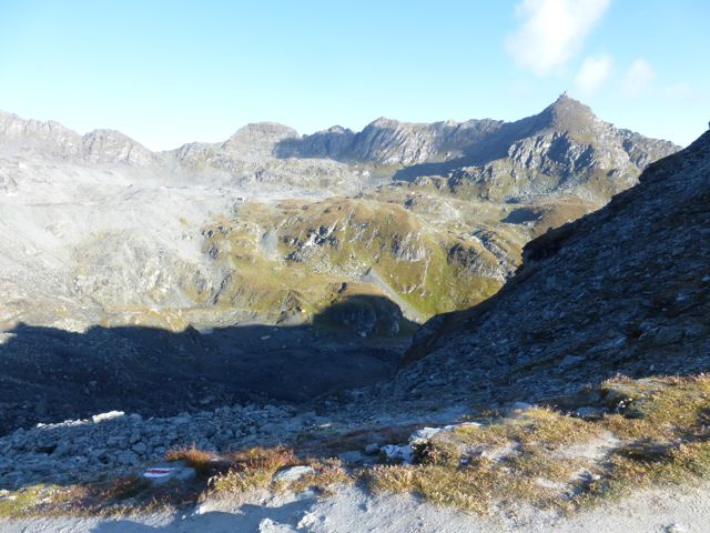 Looking back to Col de Prafleuri across Combe de Prafleuri