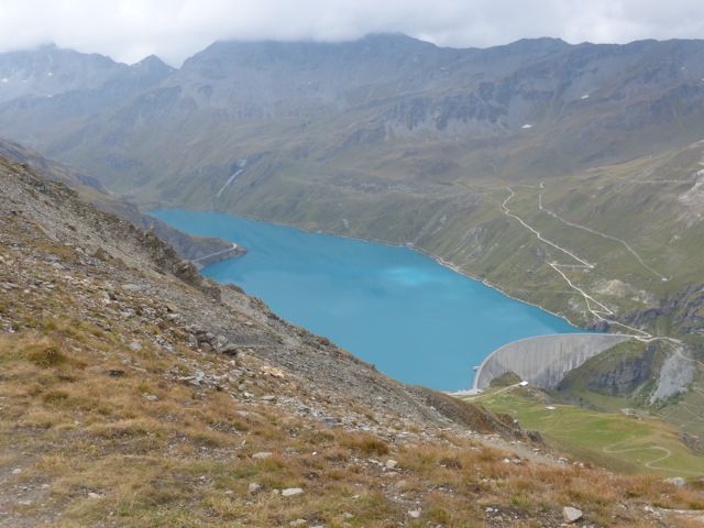 Lac de Moiry and Barrage (dam) from Col de Sorrebois