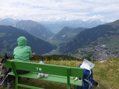 Lunch view near Le Ruinettes - Pointes d'Aboillon in distance, Verbier and Sembrancher
