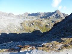 Looking back to Col de Prafleuri across Combe de Prafleuri