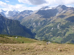 Climbing above Le Sage - Pigne d'Arolla in distance