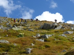 Switchbacks up to Cabine de Moiry