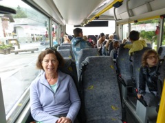 Public bus with school children, Zinal