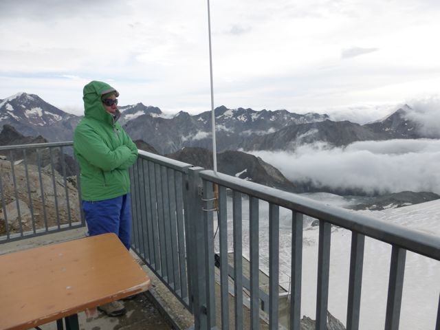 Watching the clouds come in at the Allain Viewpoint above Saas Fee