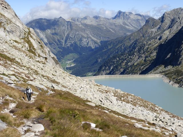 Climbing above the dam