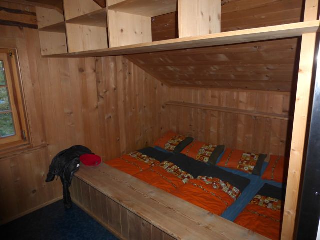 Our bedroom in the hut - all to ourselves