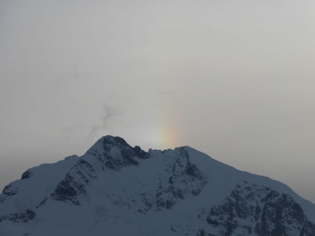 Sun dog over Piz Morteratsach