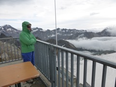 Watching the clouds come in at the Allain Viewpoint above Saas Fee
