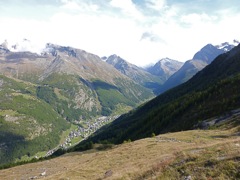 Saas Grund from the Hohenweg