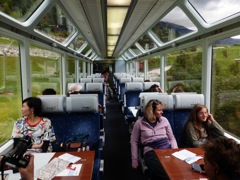 Glacier express car from Aletsch Glacier to Pontresina