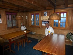 Relaxing in the Sciora hut