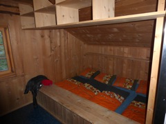 Our bedroom in the hut - all to ourselves