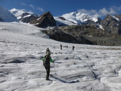 Crossing the glacier