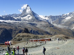 Hiking down to Zermatt from the Gornergrat